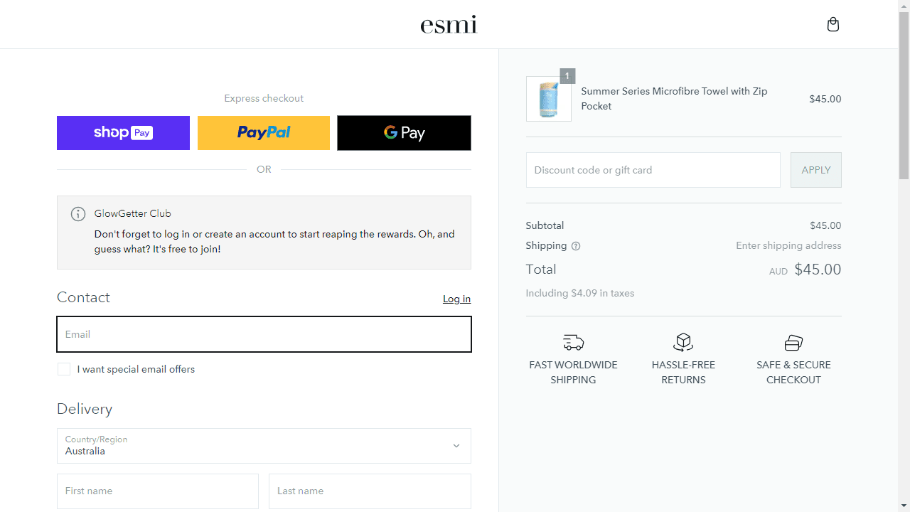 How to apply Esmi AU coupon code